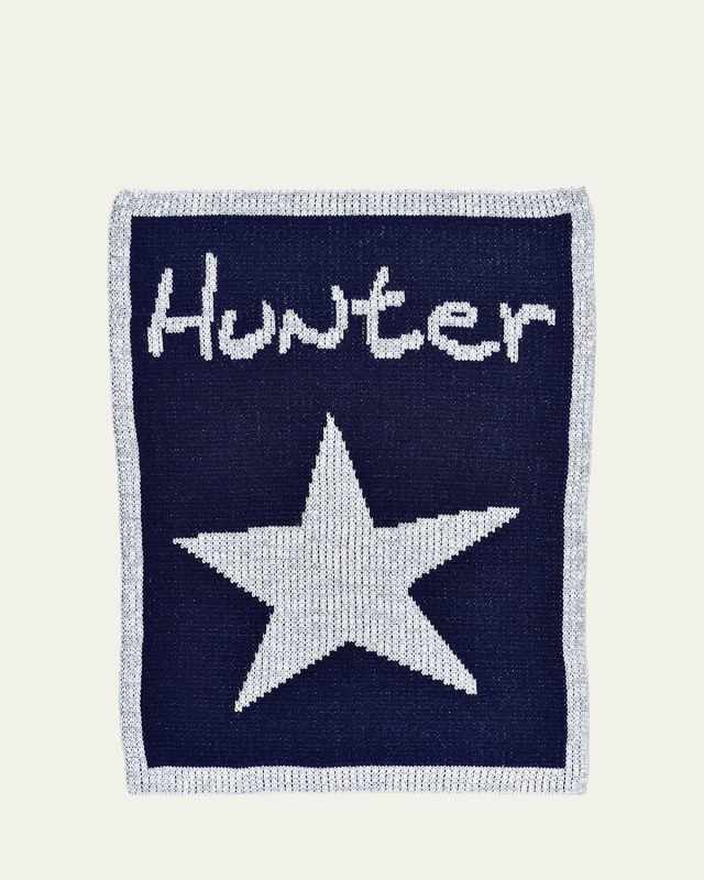 Single Star Metallic Stroller Blanket, Personalized